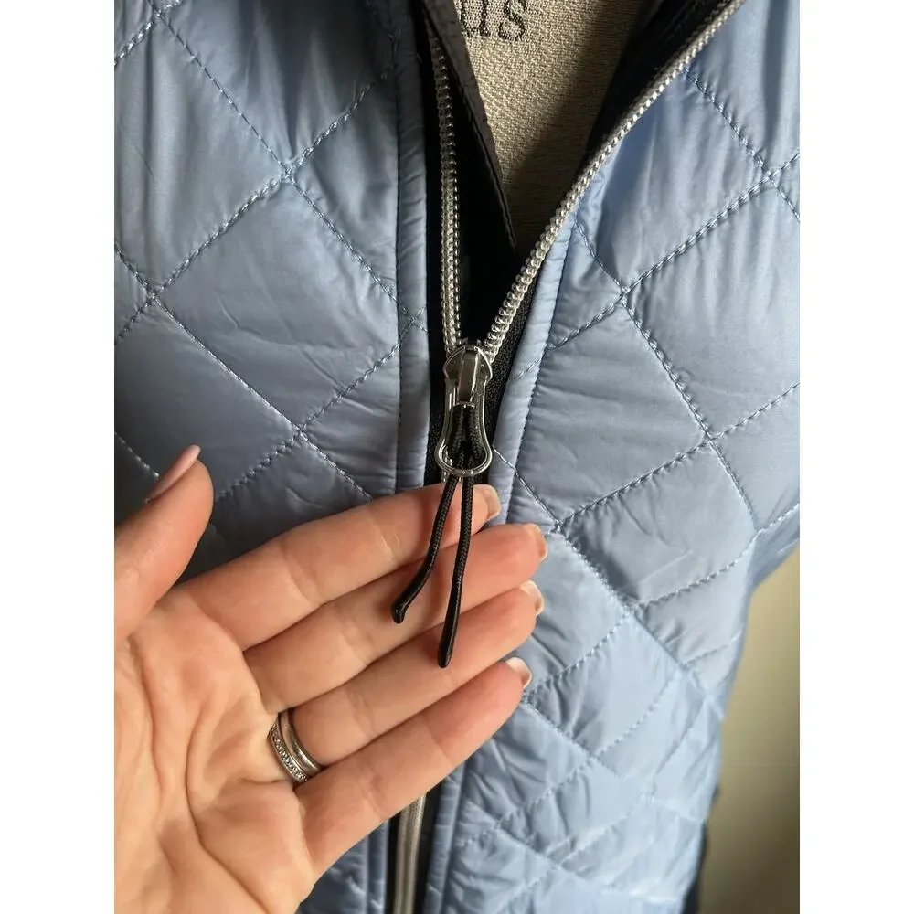 Swix Mayen Insulated Ski Vest Women’s S Blue Black Hooded Winter Gorpcore Long - Picture 14 of 14